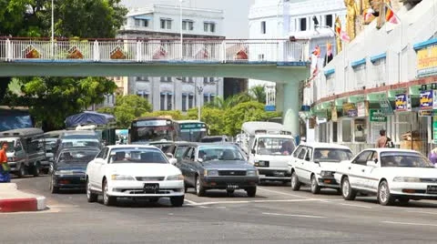 Street in Yangon, Myanmar 스톡 동영상 11630659
