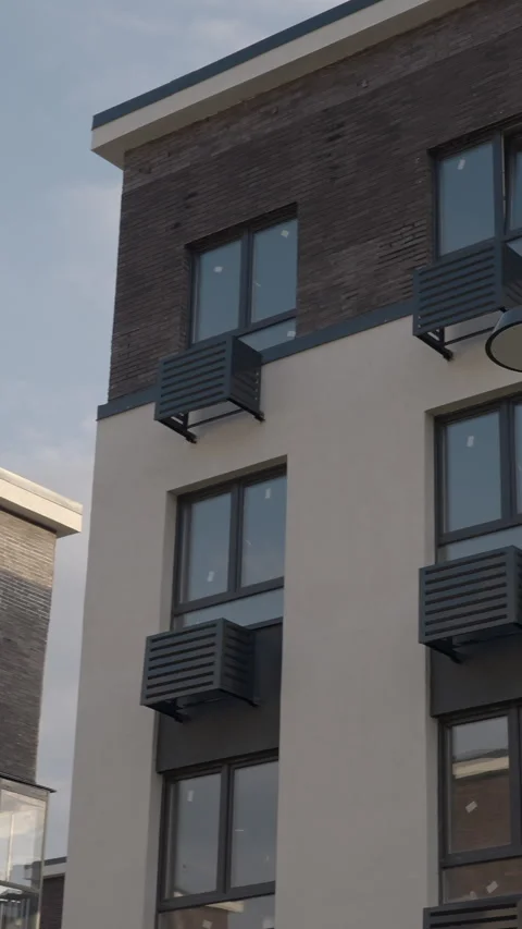 Streetlamp And Structural Elements Evoke Industrial Aesthetic Within Peaceful Stock Footage 347033732