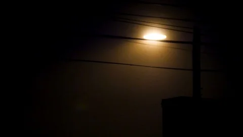 Streetlamp at Night 5 Stock Footage 86156479