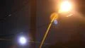 Streetlight and moon timelapse HD Footage