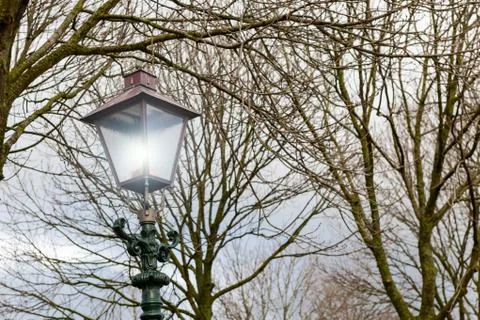 Streetlight in the park Stock Photos
