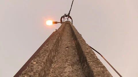 STREETLIGHT IN PERSPECTIVE Stock Footage 90180881