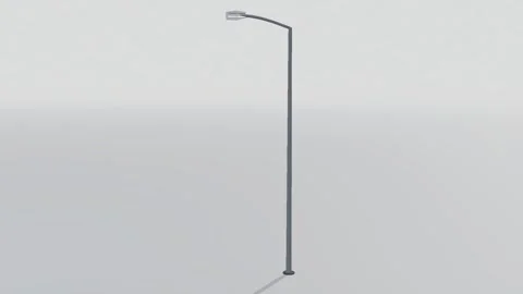 Streetlight streetscape 3d loop white background 3D animation seamless loop 스톡 동영상 341851541