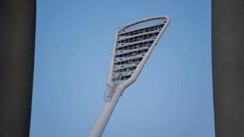 Streetlights of the Dynamo stadium. Framing Stock Photos