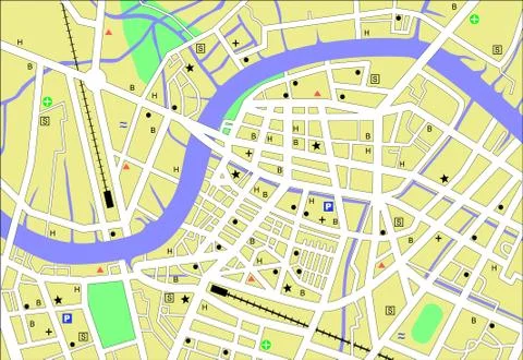 Streetmap Stock Illustration