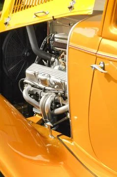 Streetrod engine Stock Photos