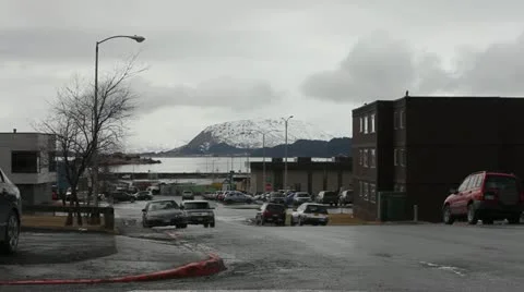 Streets of Anchorage Stock Footage 11061065