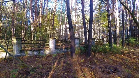 Streets and Buildings of Ghost Town Pripyat, Chernobyl Exclusion Zone, Ukraine Stock Footage 78840982