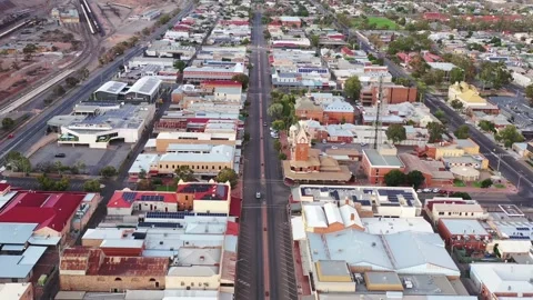 Streets and downtown of Broken Hill city in Australia Far West outback – 4k. Stock Footage 168107357