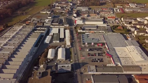 Streets And Fields Germany From Above Stock Footage 103482793