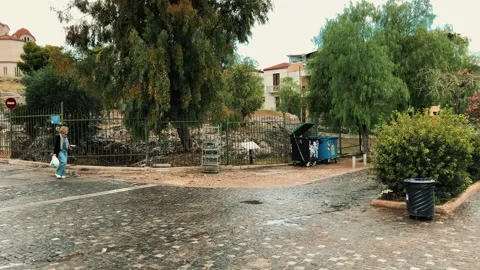 Streets of Athens 6 Video stock 344174859