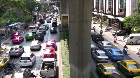 Streets of Bangkok 1 Stock Footage 1036047