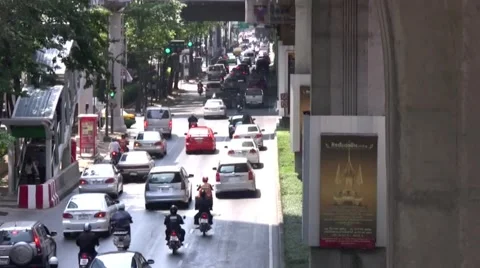 Streets of Bangkok 3 Stock Footage 1036066