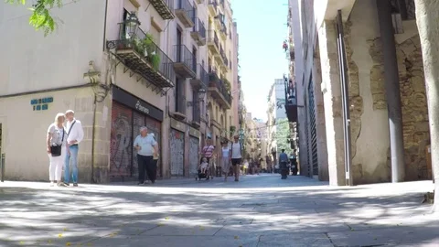 Streets of Barcelona, Catalonia, Spain. Video stock 78104853