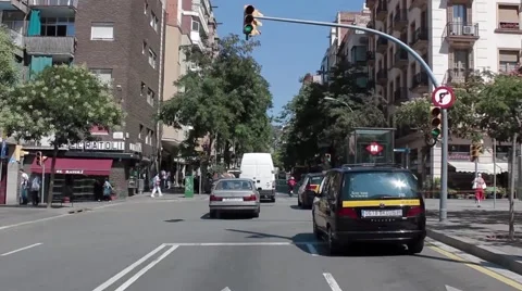 Streets of Barcelona Stock Footage 48632809