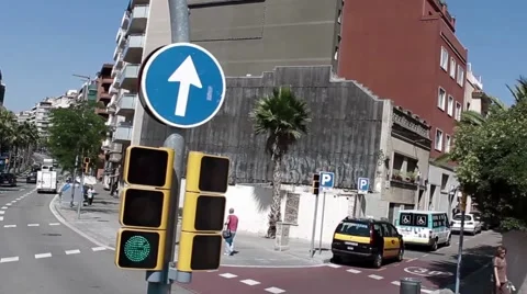 Streets of Barcelona Stock Footage 48632819