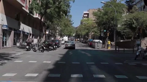 Streets of Barcelona Stock Footage 48632844