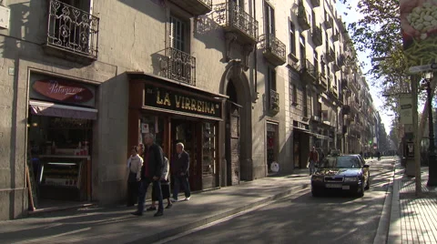 Streets of Barcelona Stock Footage 57237157