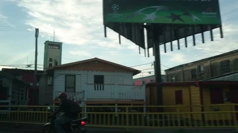 Streets of Belize City Stock Footage 66427901