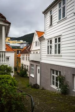 A streets of Bergen Stock Photos