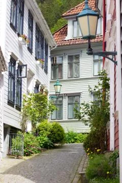 Streets of Bergen Foto stock
