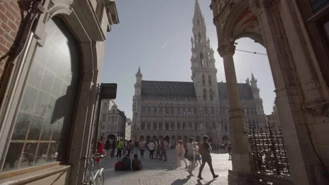 The streets of Brussels, Belgium Stock Footage 94257262