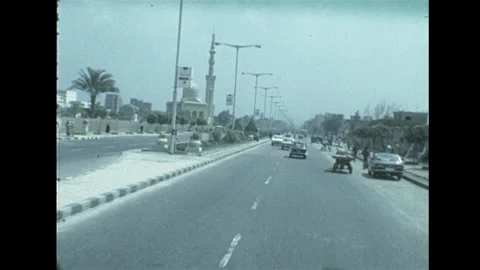 Streets of Cairo, Egypt. 1981 #2 Stock Footage 303981165