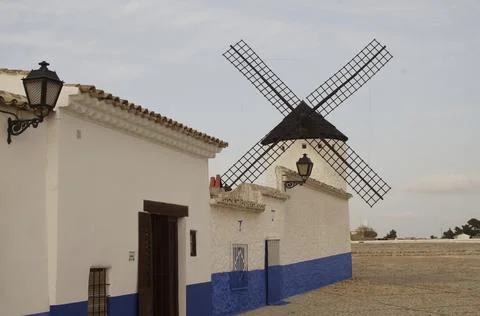 Streets of Campo de Criptana Stock Photos