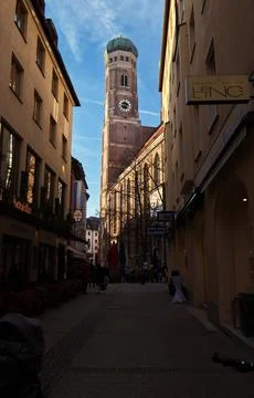 The streets of central Munich Stock Photos