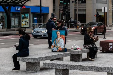 On the streets of Chicago. Stock Photos