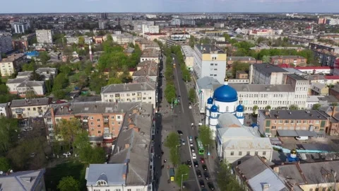 Streets of the City of Zhytomyr Stock Footage 154204891
