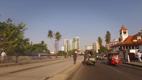 Streets of Dar Es Salaam, a crowd of people and busy traffic On Tanzania Stock Footage 119120102