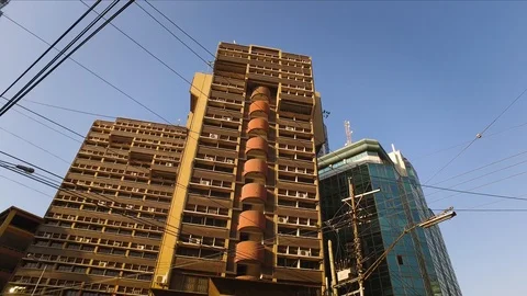 Streets of Dar Es Salaam, a crowd of people and busy traffic On Tanzania Stock Footage 119121110