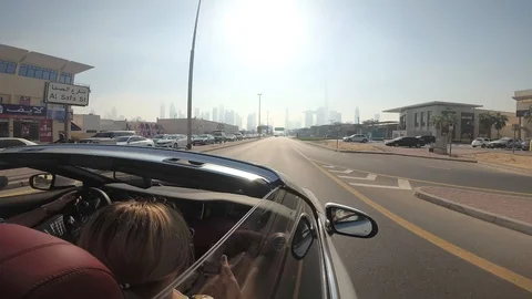 On the streets of Dubai in a car Stock Footage 119626971