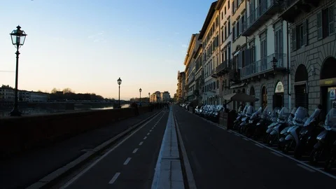 Streets of Florence Italy Empty Vidéo 127263881