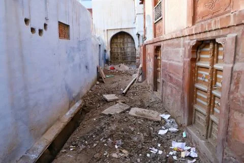 Streets of garbage Stock Photos