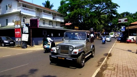 Streets Of Goa India Stock Footage 88353553