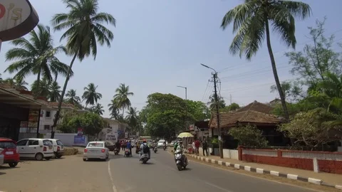 Streets Of Goa India Stock Footage 88353658