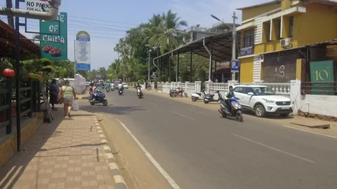 Streets Of Goa India Stock Footage 88387268