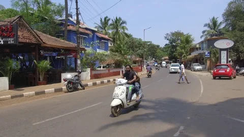 Streets Of Goa India Stock Footage 88387404