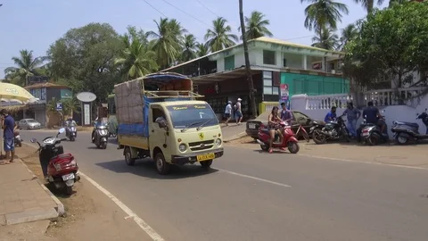 Streets Of Goa India Stock Footage 88387418