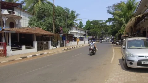 Streets Of Goa India Stock Footage 88388480