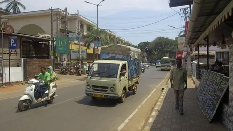 Streets Of Goa India Video stock 88388587