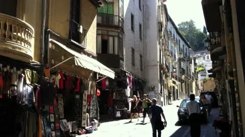 Streets of Granada Spain Stock Footage 10729199