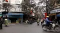 Streets of Hanoi in a busy day, Motocycles and cars traffic in Old Town, Vietnam HD Footage