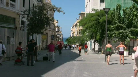 The streets of Heraklion Video stock 504960