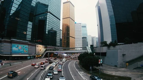 The Streets of Hong Kong Stock Footage 73946509
