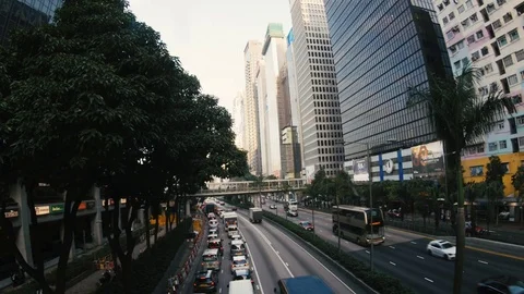 The Streets of Hong Kong Stock Footage 73946834