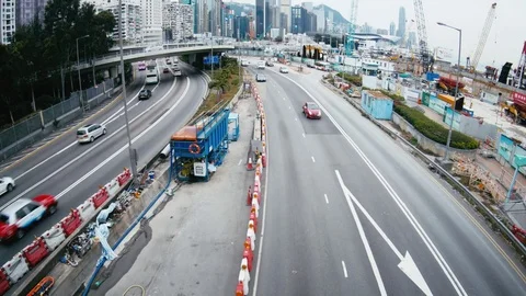 The Streets of Hong Kong Stockbeeldmateriaal 73947129