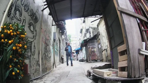 The Streets of Hong Kong Video stock 74184047